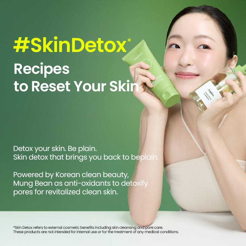 Skin Detox Cleansing Kit – Mung Bean Oil + Foam Cleanser + Peeling Gel + Clay Mask