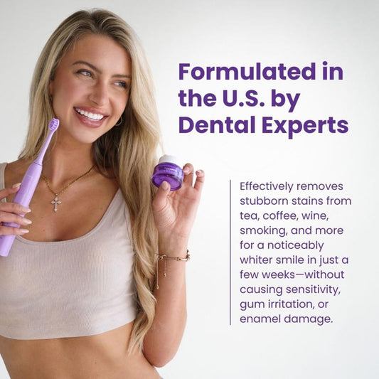 Purple Teeth Brightening Powder – Instant Whitening for Sensitive Teeth