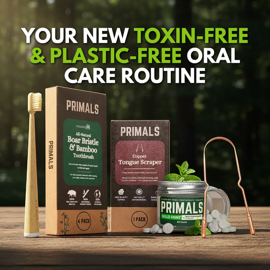 Boar Bristle & Bamboo Toothbrush (4 Pack)