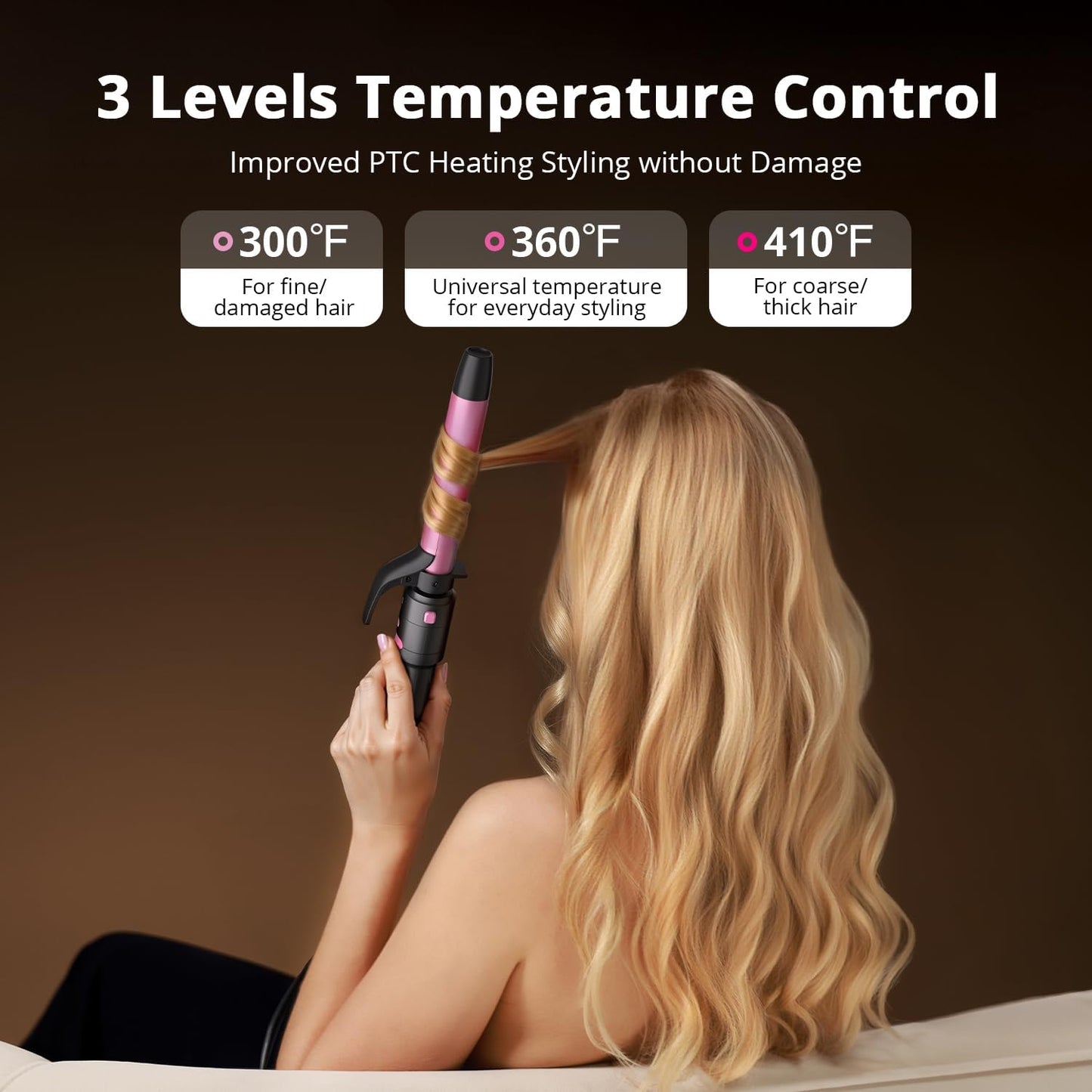 CrazyMar 5-in-1 Rotating Curling Iron Set