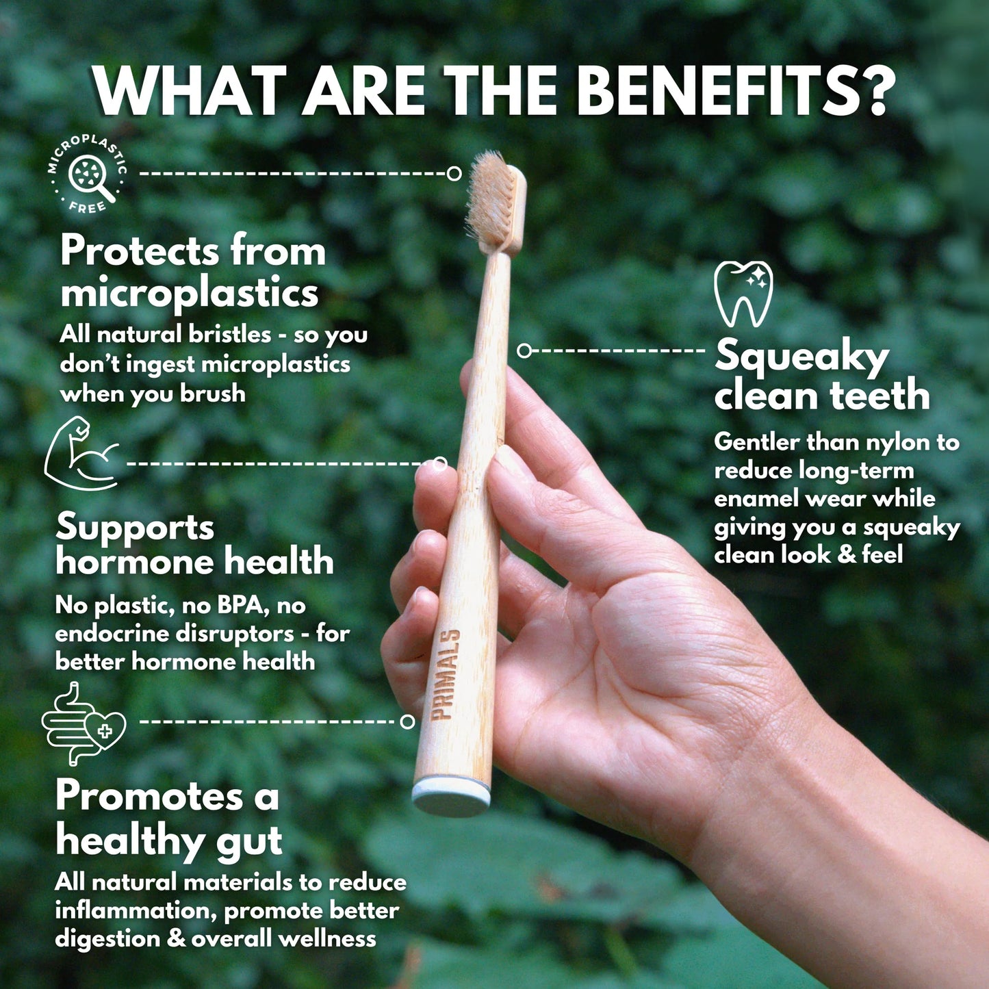 Boar Bristle & Bamboo Toothbrush (4 Pack)