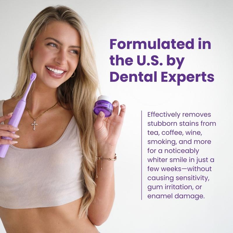 Purple Teeth Brightening Powder – Instant Whitening for Sensitive Teeth