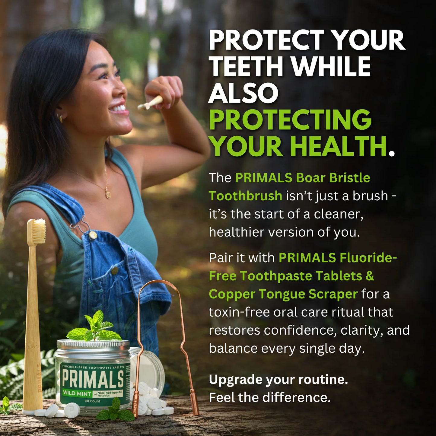 Boar Bristle & Bamboo Toothbrush (4 Pack)