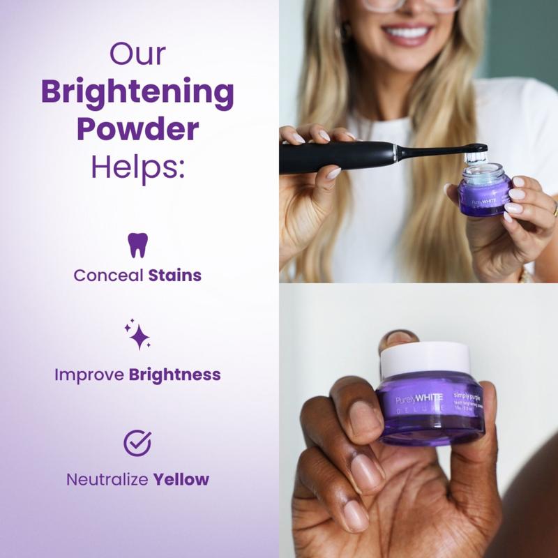 Purple Teeth Brightening Powder – Instant Whitening for Sensitive Teeth